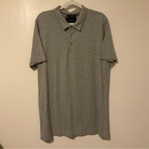Wings + Horns Gray Short Sleeve Polo Shirt